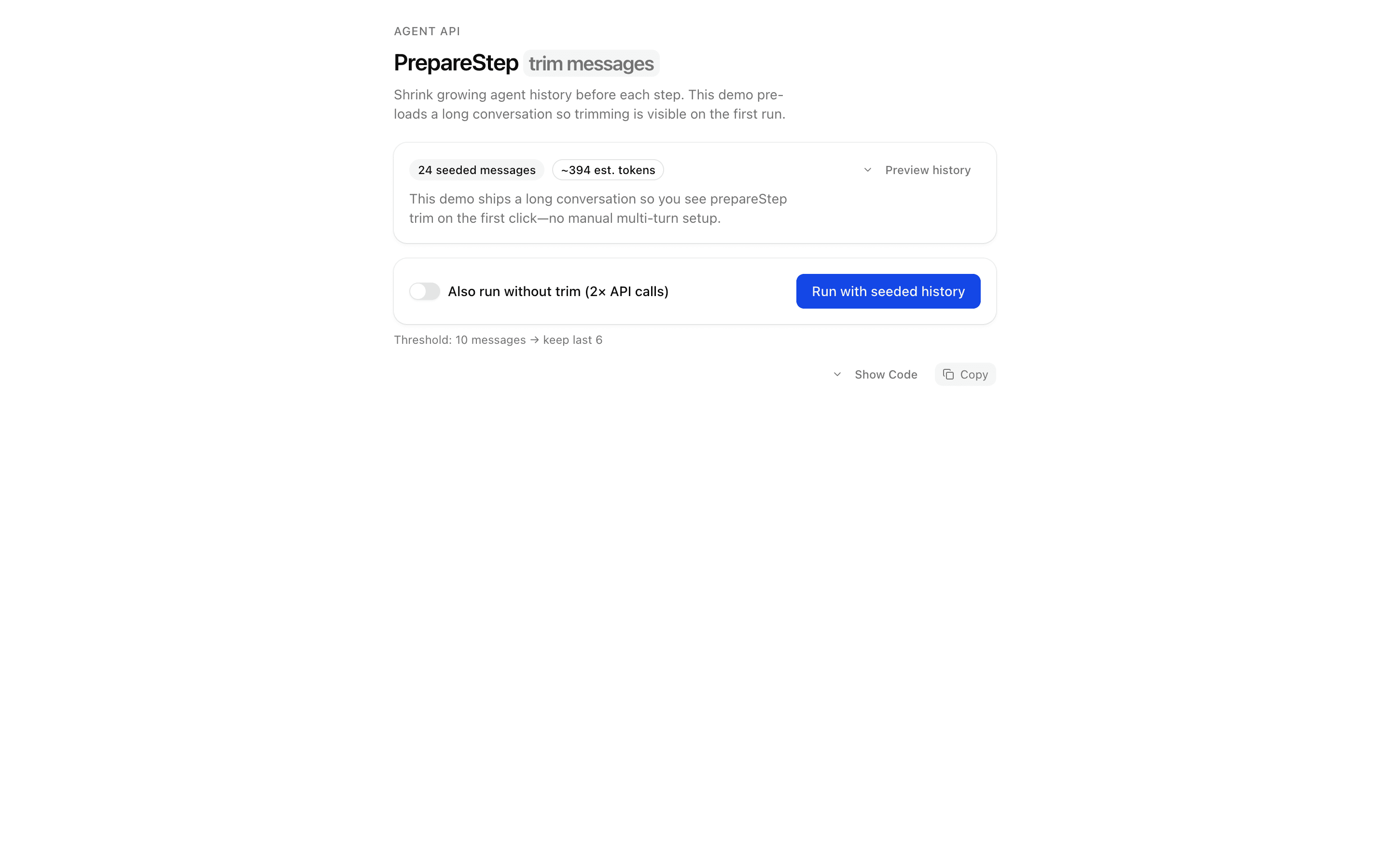 agent-api-prepare-step-trim-messages agents example