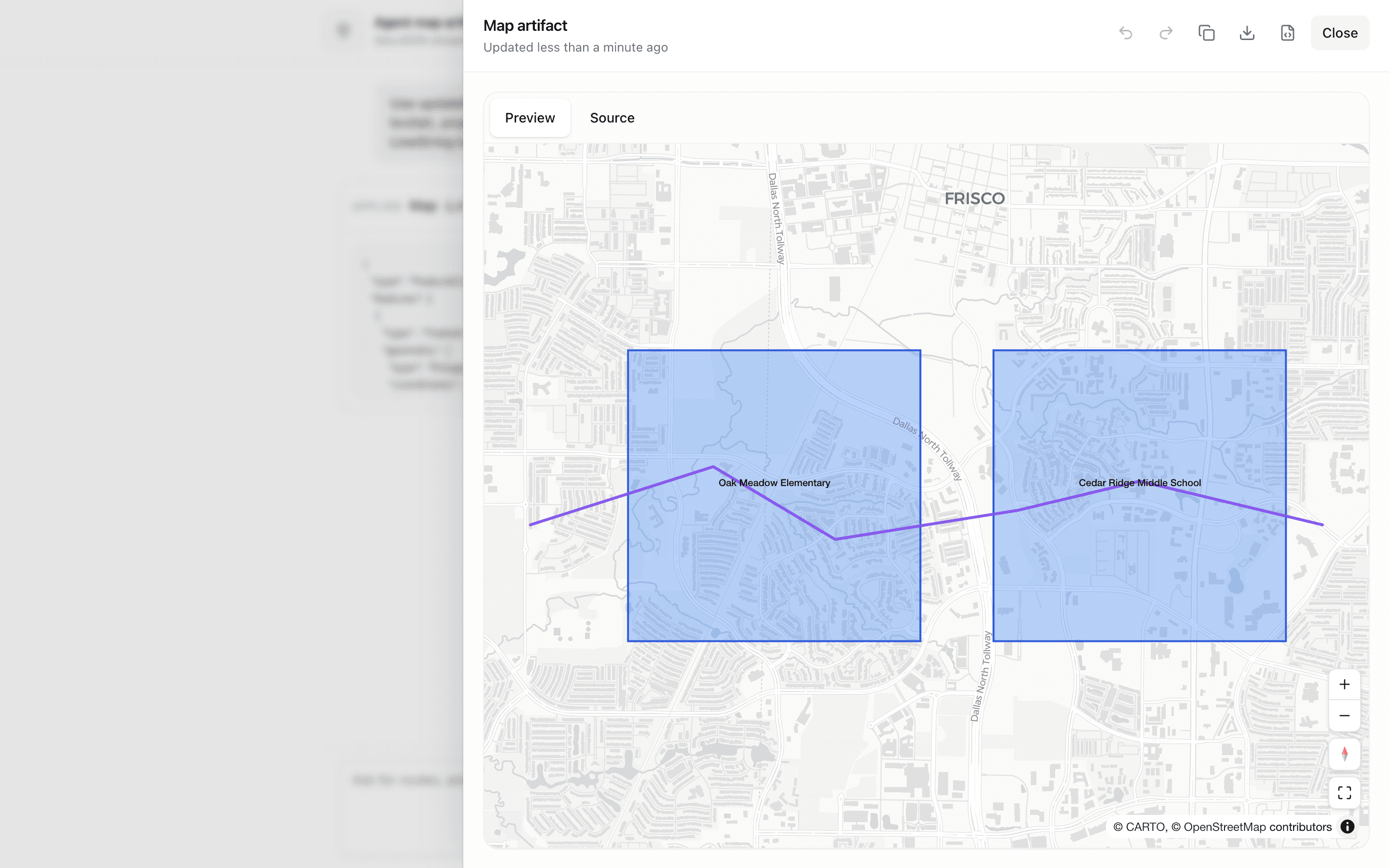 Agent Map Artifact preview