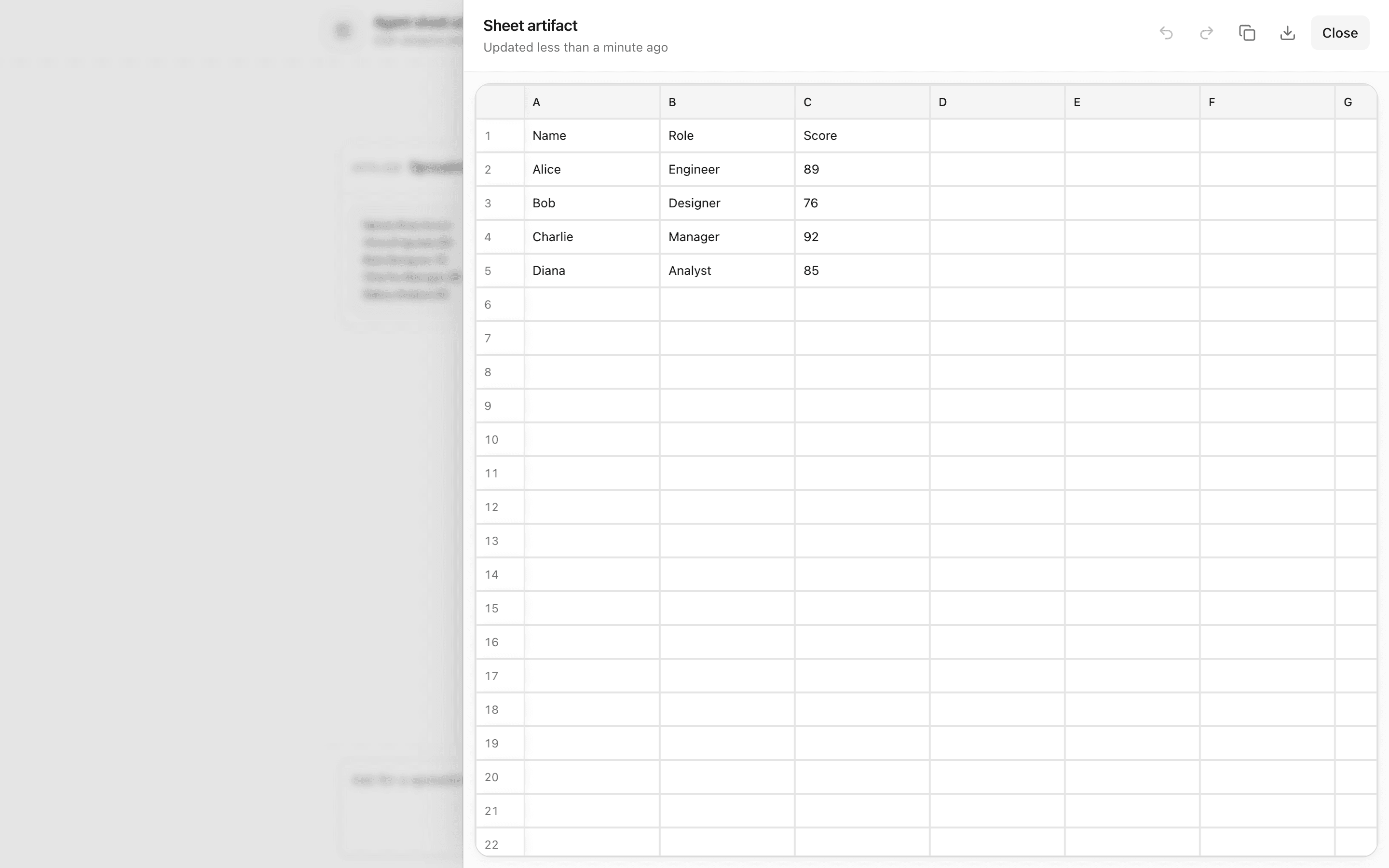 agent-sheet-artifact examples example