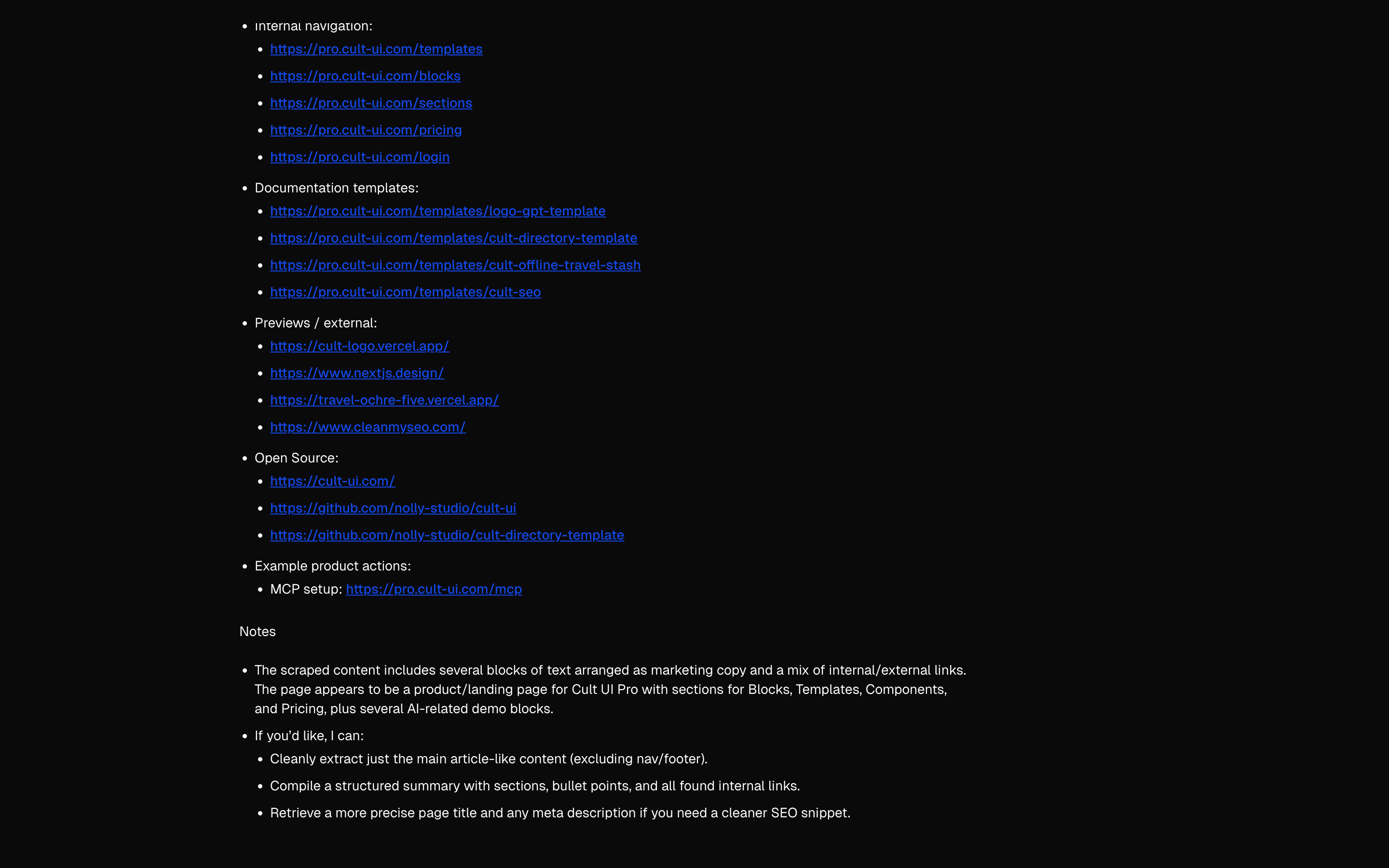 Scrape - Jina AI (advanced) preview