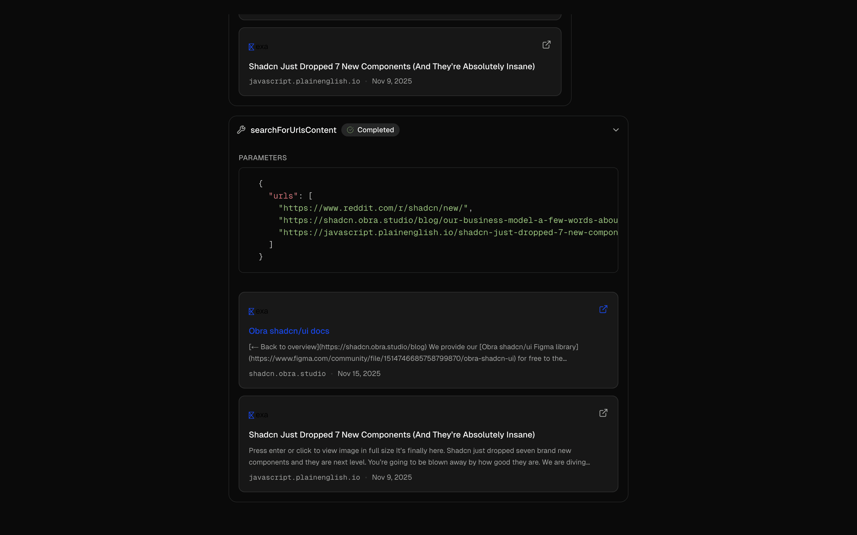 Search - Exa AI (robust) preview