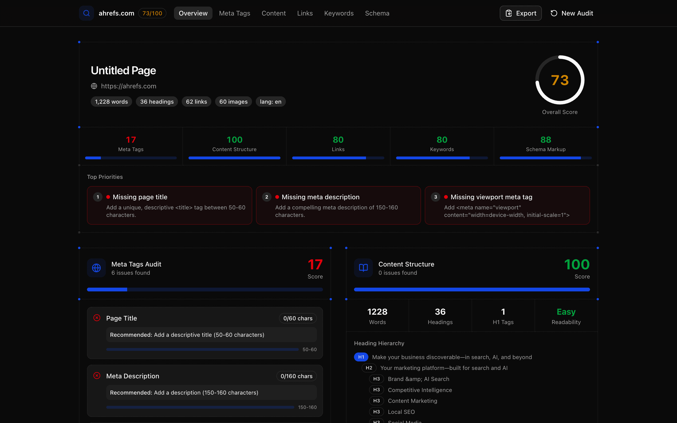 SEO Audit preview