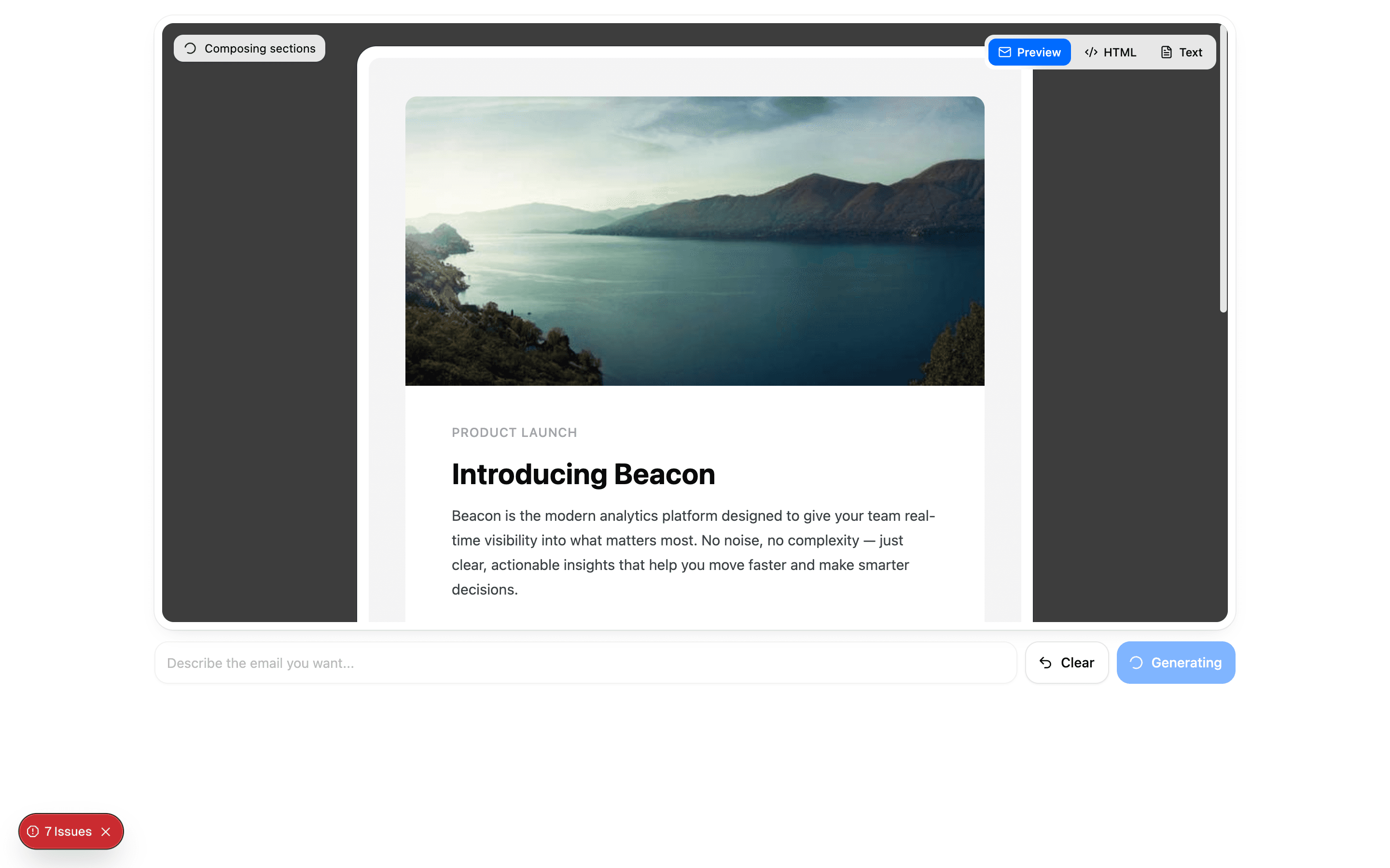 JSON Render Email preview
