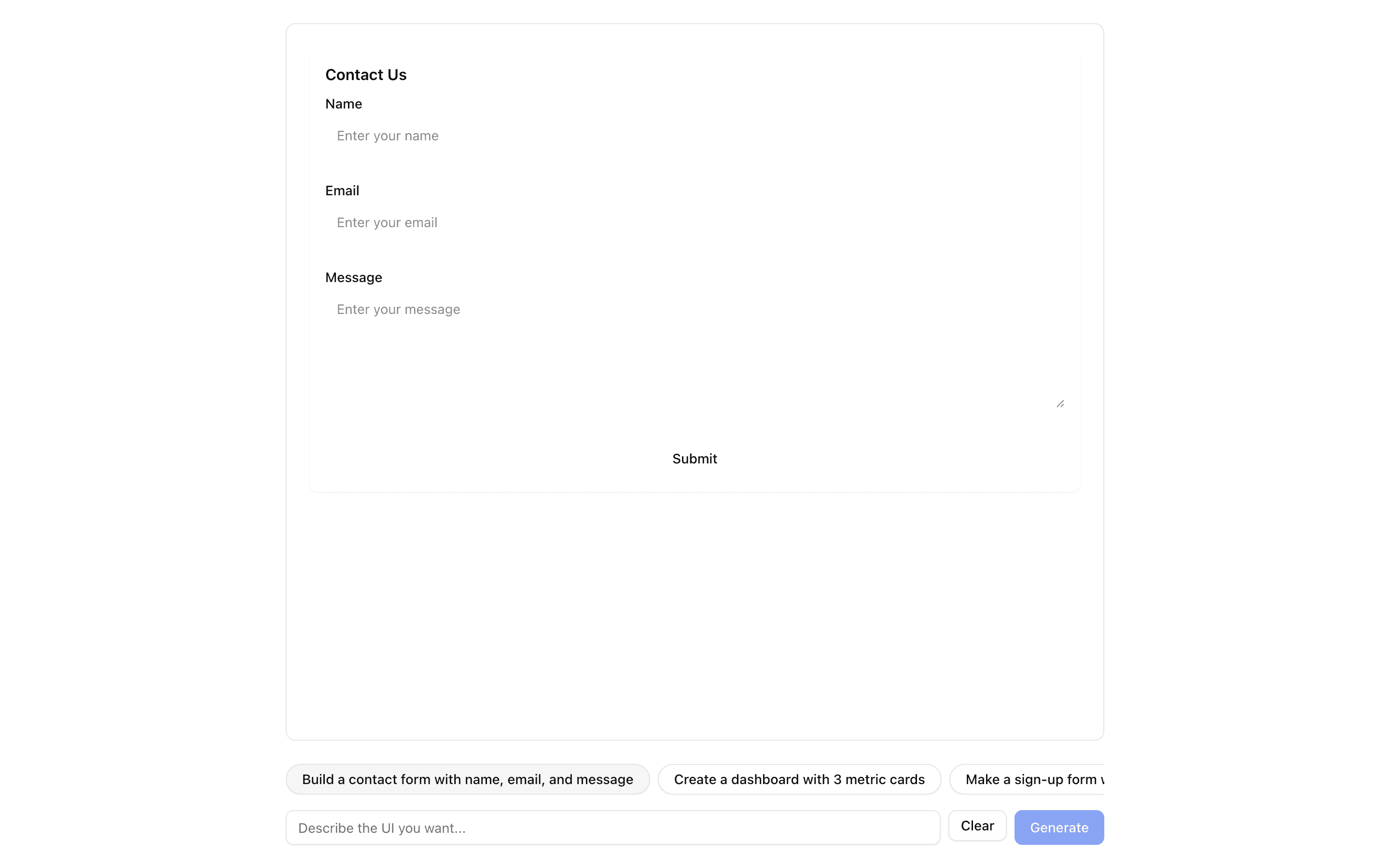 JSON Render React preview