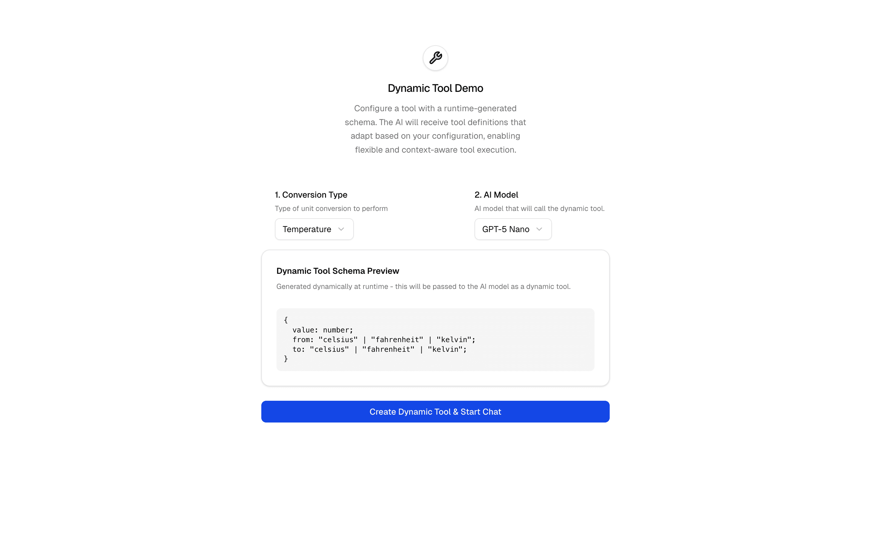 Dynamic Tool preview